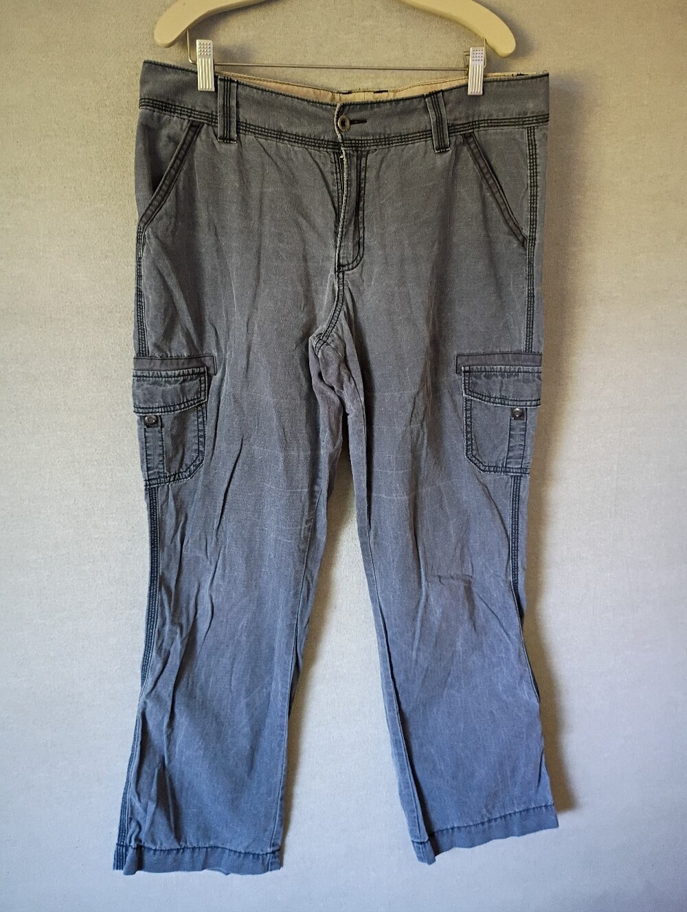 Carhartt Gray Cotton Twill Cargo Pants Size 12X32